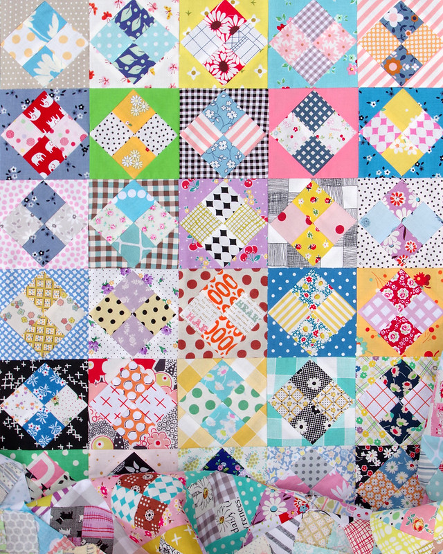 A FourPatch in a Square Scrap Quilt Part 1 Red Pepper Quilts